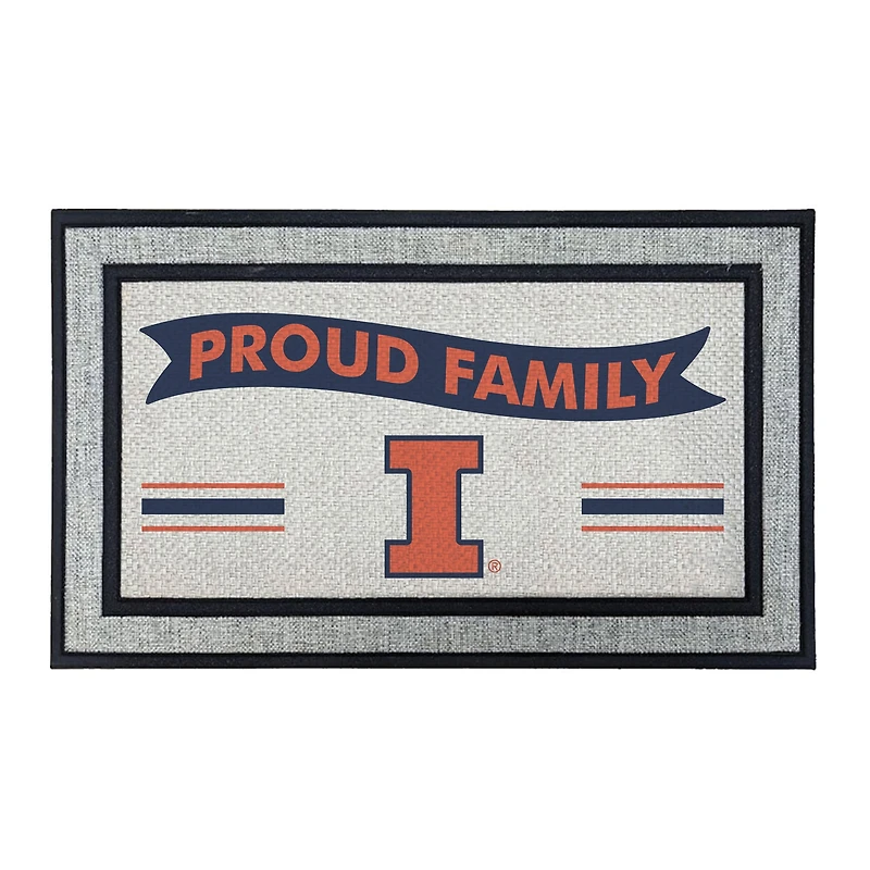 Jardine Illinois Fighting Illini 18" x 30" Proud Family Doormat