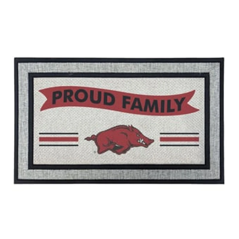 Jardine Arkansas Razorbacks 18" x 30" Proud Family Doormat