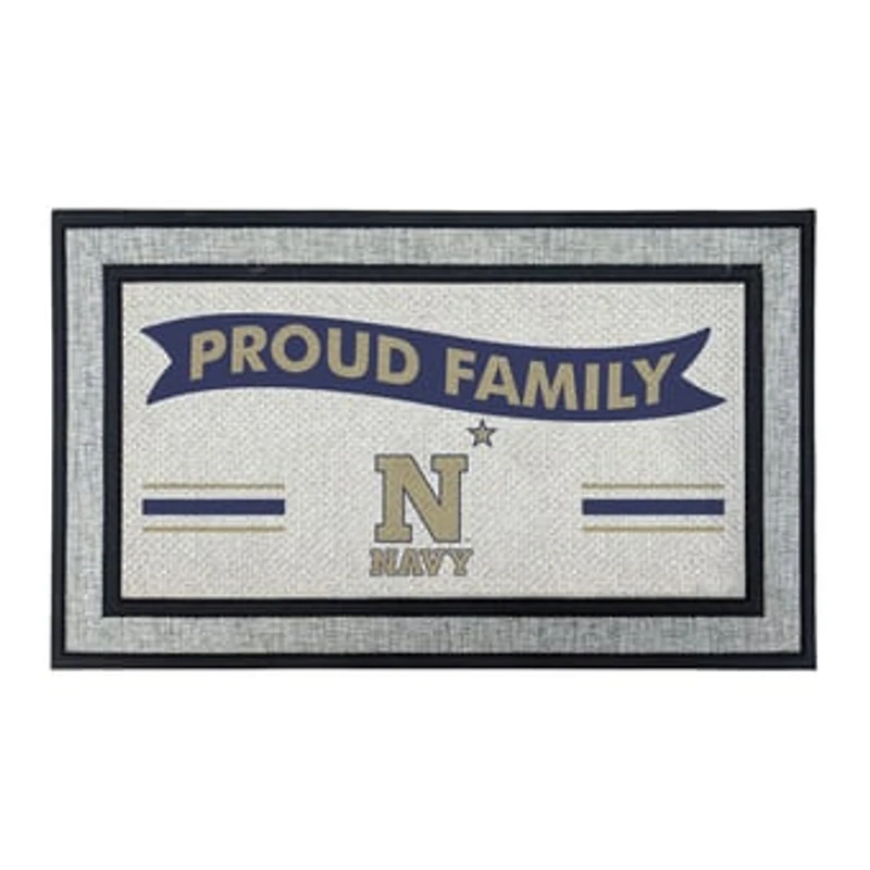 Jardine Navy Midshipmen 18" x 30" Proud Family Doormat