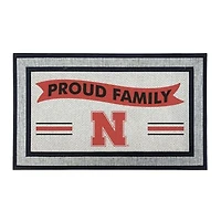 Jardine Nebraska Huskers 18" x 30" Proud Family Doormat