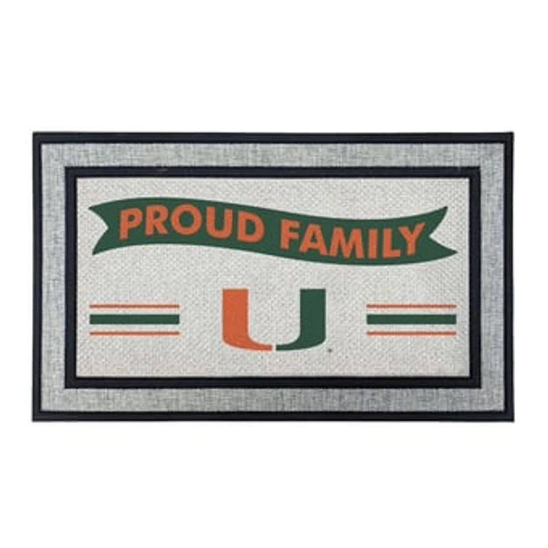 Jardine Miami Hurricanes 18" x 30" Proud Family Doormat