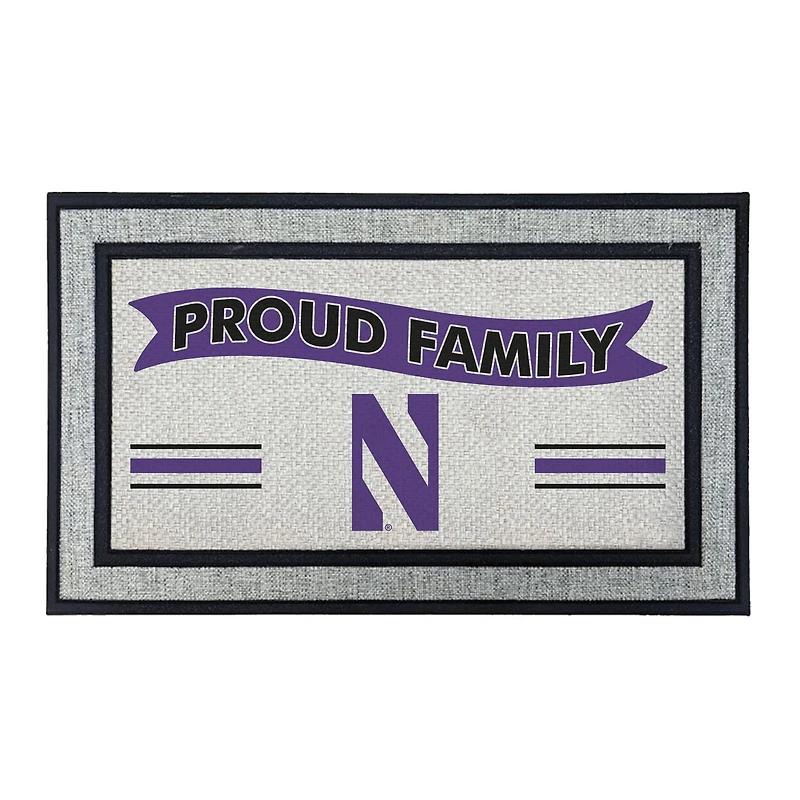 Jardine Northwestern Wildcats 18" x 30" Proud Family Doormat