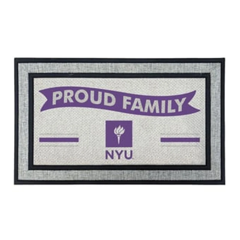 Jardine NYU Violets 18" x 30" Proud Family Doormat