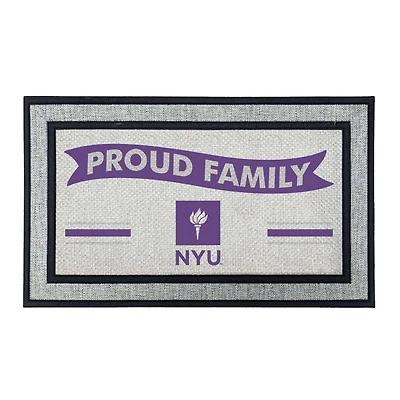 Jardine NYU Violets 18" x 30" Proud Family Doormat