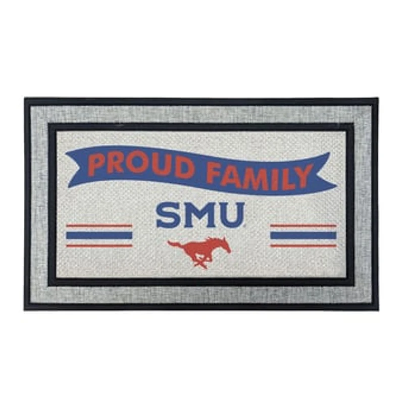 Jardine SMU Mustangs 18" x 30" Proud Family Doormat