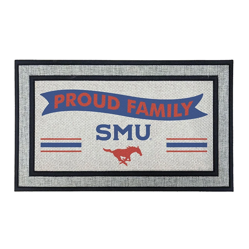 Jardine SMU Mustangs 18" x 30" Proud Family Doormat