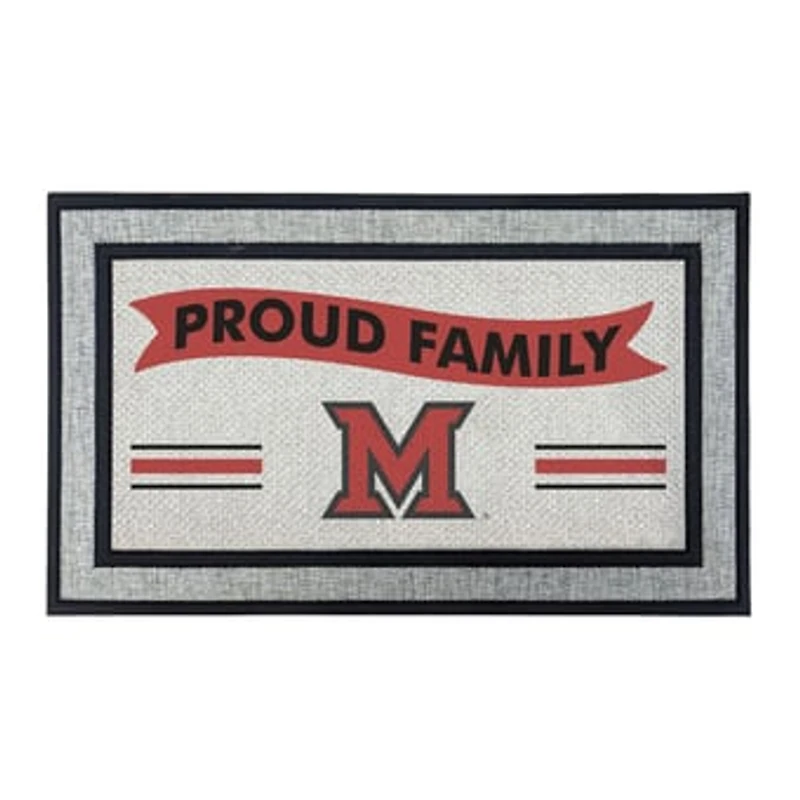 Jardine Miami University RedHawks 18" x 30" Proud Family Doormat