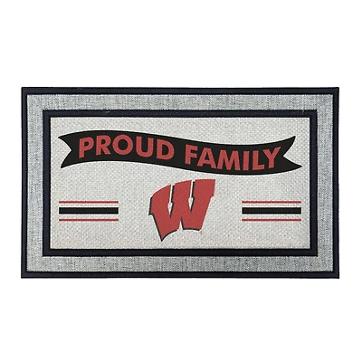 Jardine Wisconsin Badgers 18" x 30" Proud Family Doormat