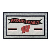 Jardine Wisconsin Badgers 18" x 30" Proud Family Doormat