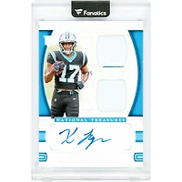 Xavier Legette Carolina Panthers Autographed 2024 Panini National Treasures Rookie NFL Gear Signatures Dual Jersey Relics #RGS-XLE #2/25 Rookie Card
