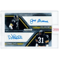 Joe Greene & Donnie Shell Pittsburgh Steelers Autographed 2025 Panini Prizm Black Dual #DA-STE Card
