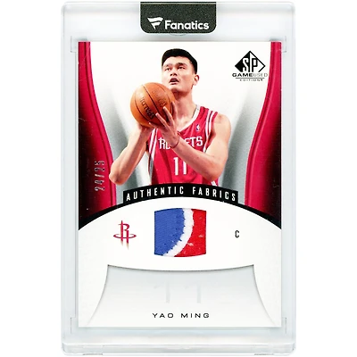 Yao Ming Houston Rockets 2006-07 Upper Deck SP Game Used Authentic Fabrics Game Used Tri-Color Jersey Relic #133 #24/25 Card