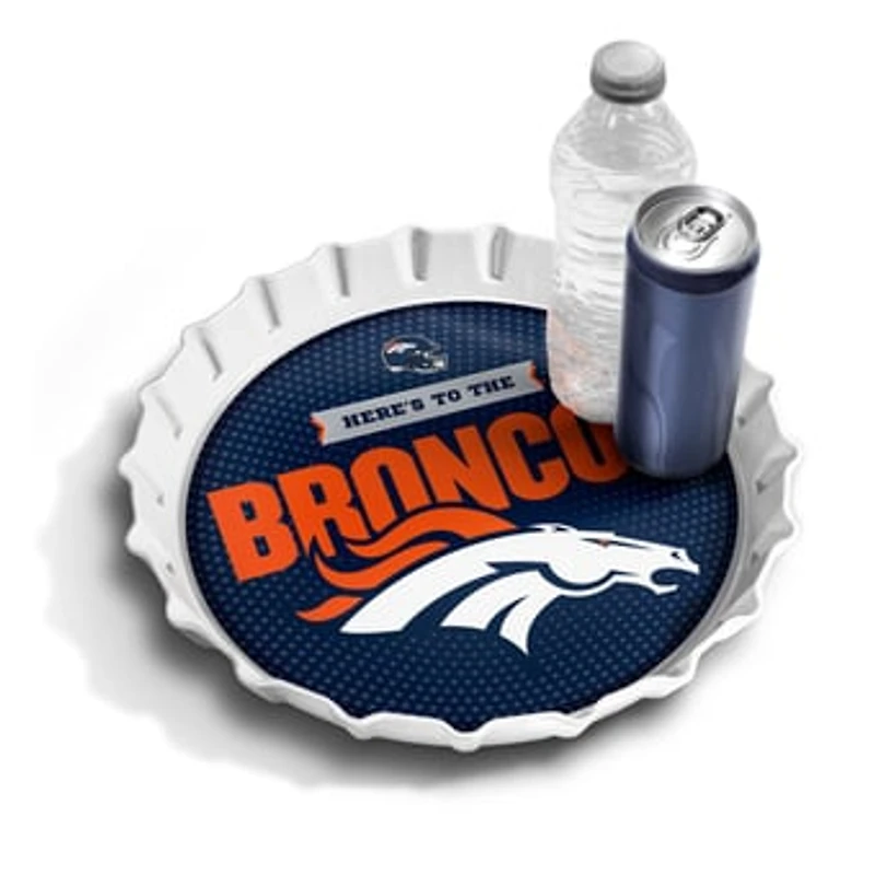 IDNA Denver Broncos 13" Bottle Cap Serving Tray