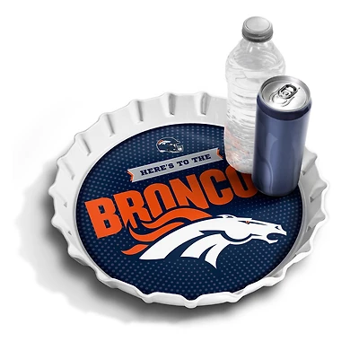 IDNA Denver Broncos 13" Bottle Cap Serving Tray