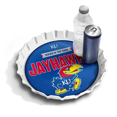 IDNA Kansas Jayhawks 13" Bottle Cap Serving Tray