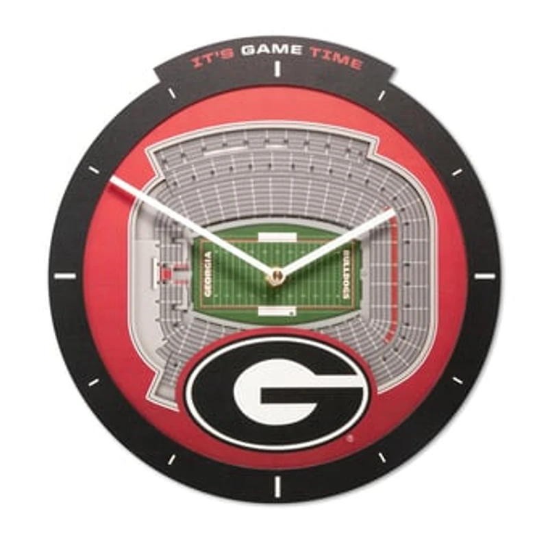 IDNA Georgia Bulldogs StadiumView 3D Wall Clock