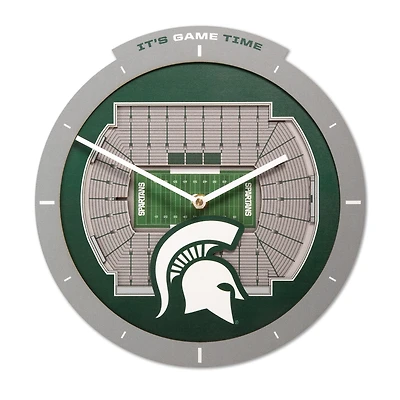 IDNA Michigan State Spartans StadiumView 3D Wall Clock
