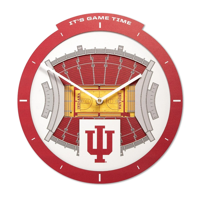 IDNA Indiana Hoosiers StadiumView 3D Wall Clock