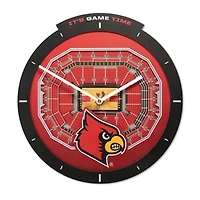 IDNA Louisville Cardinals StadiumView 3D Wall Clock