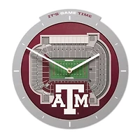 IDNA Texas A&M Aggies StadiumView 3D Wall Clock
