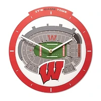 IDNA Wisconsin Badgers StadiumView 3D Wall Clock
