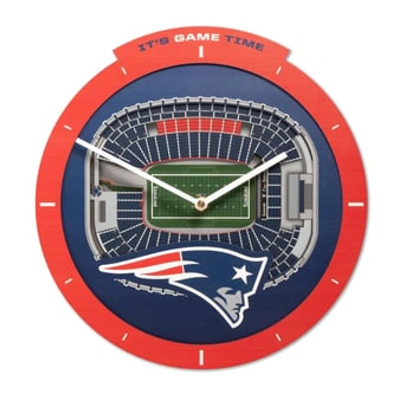 IDNA New England Patriots StadiumView 3D Wall Clock