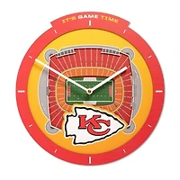IDNA Kansas City Chiefs StadiumView 3D Wall Clock