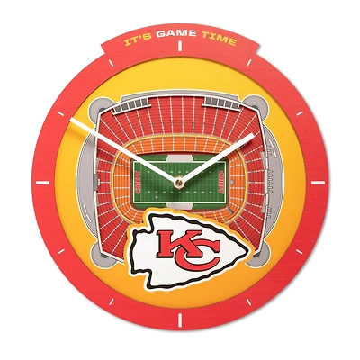 IDNA Kansas City Chiefs StadiumView 3D Wall Clock