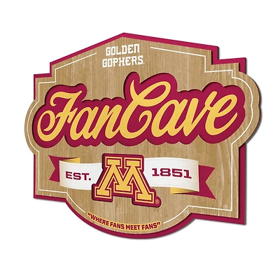IDNA Minnesota Golden Gophers 12.5" x 17" Fan Cave Sign