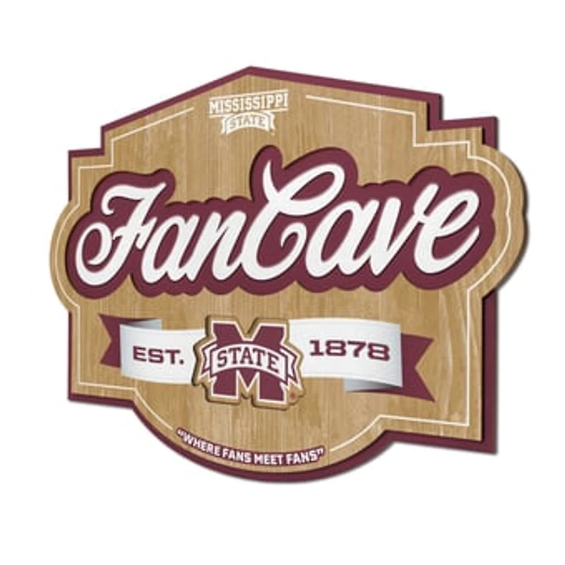 IDNA Mississippi State Bulldogs 12.5" x 17" Fan Cave Sign