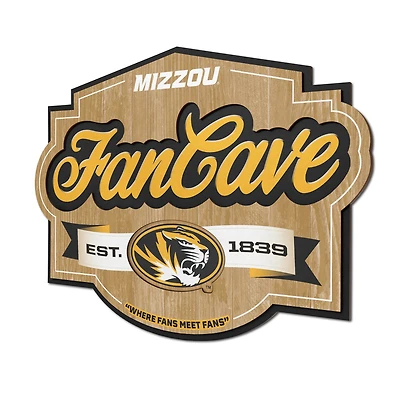 IDNA Missouri Tigers 12.5" x 17" Fan Cave Sign