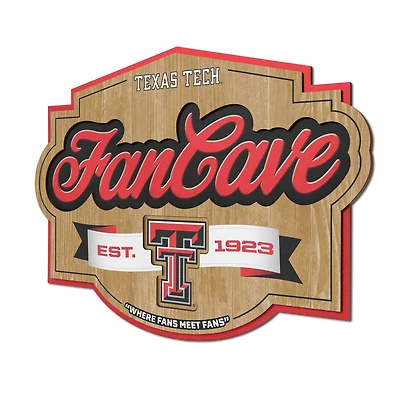 IDNA Texas Tech Red Raiders 12.5" x 17" Fan Cave Sign