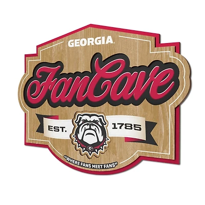 IDNA Georgia Bulldogs 12.5" x 17" Fan Cave Sign