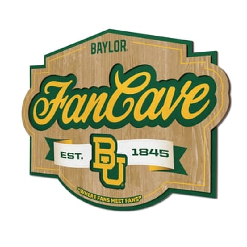 IDNA Baylor Bears 12.5" x 17" Fan Cave Sign