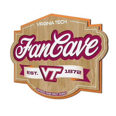 IDNA Virginia Tech Hokies 12.5" x 17" Fan Cave Sign