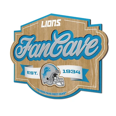 IDNA Detroit Lions 12.5" x 17" Fan Cave Sign