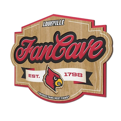 IDNA Louisville Cardinals 12.5" x 17" Fan Cave Sign