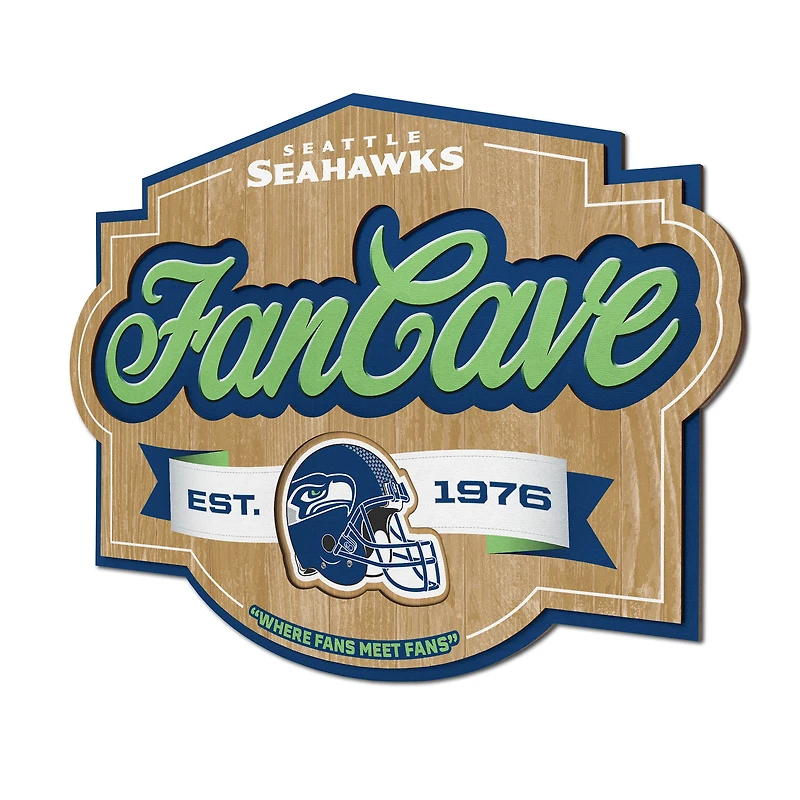 IDNA Seattle Seahawks 12.5" x 17" Fan Cave Sign