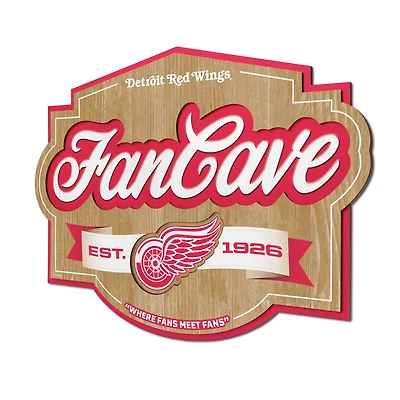 IDNA Detroit Red Wings 12.5" x 17" Fan Cave Sign