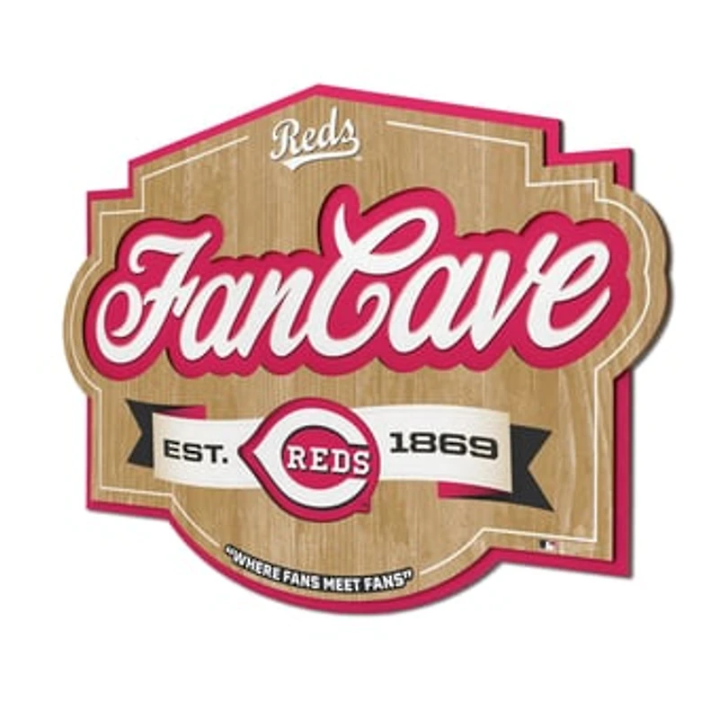 IDNA Cincinnati Reds 12.5" x 17" Fan Cave Sign