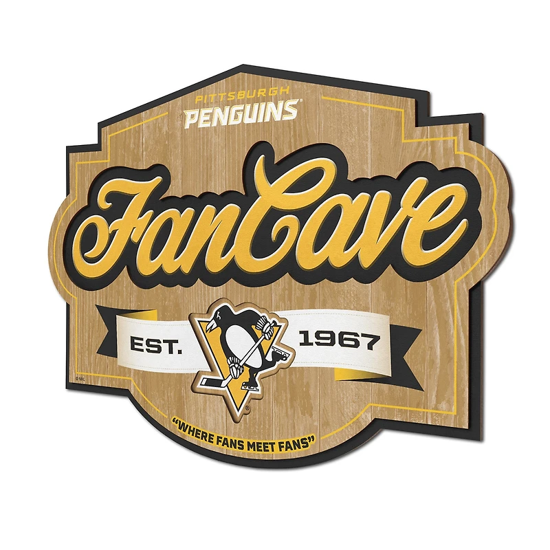 IDNA Pittsburgh Penguins 12.5" x 17" Fan Cave Sign