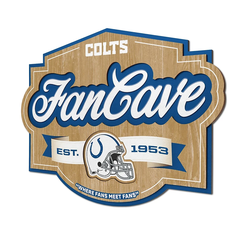 IDNA Indianapolis Colts 12.5" x 17" Fan Cave Sign