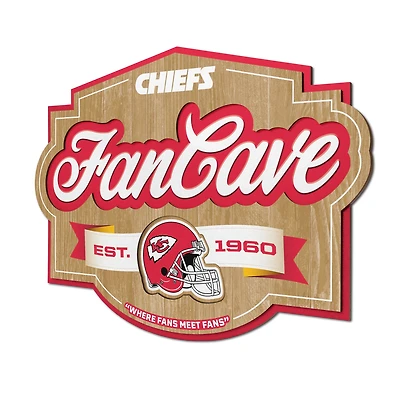 IDNA Kansas City Chiefs 12.5" x 17" Fan Cave Sign