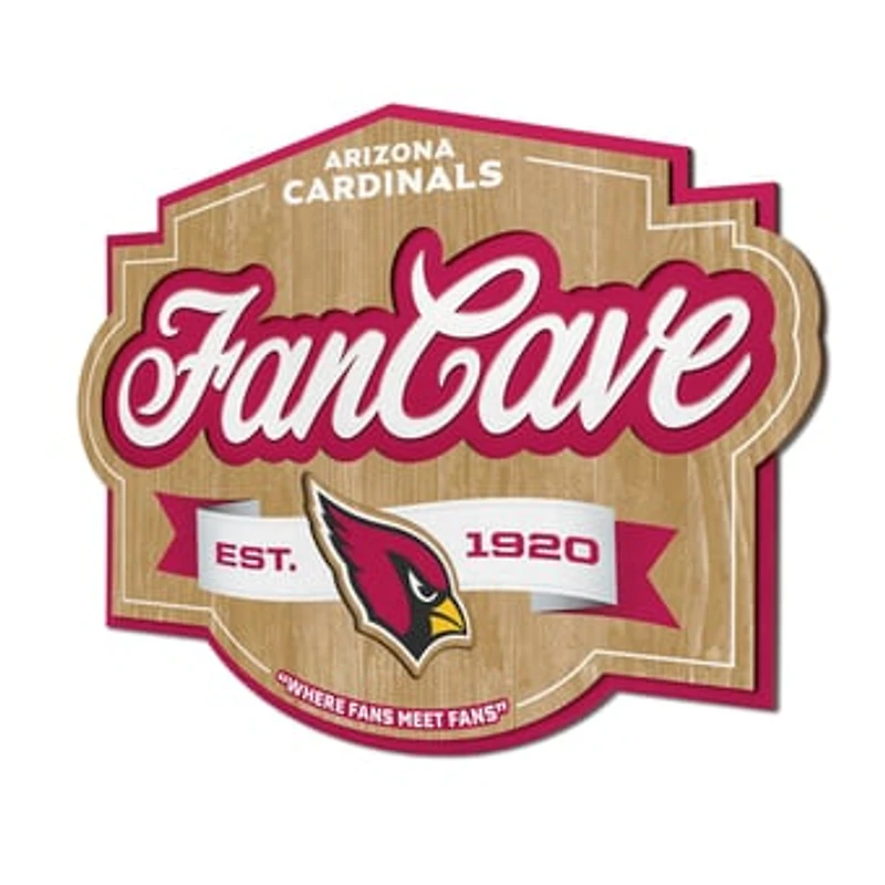 IDNA Arizona Cardinals 12.5" x 17" Fan Cave Sign