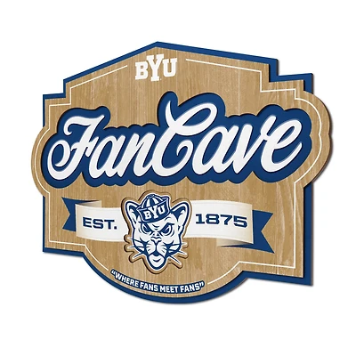 IDNA BYU Cougars 12.5" x 17" Fan Cave Sign