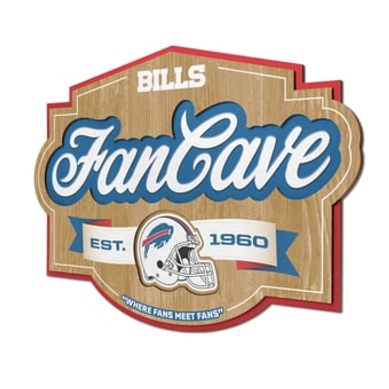 IDNA Buffalo Bills 12.5" x 17" Fan Cave Sign