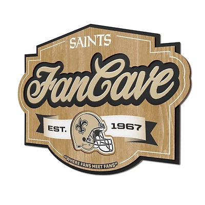 IDNA New Orleans Saints 12.5" x 17" Fan Cave Sign