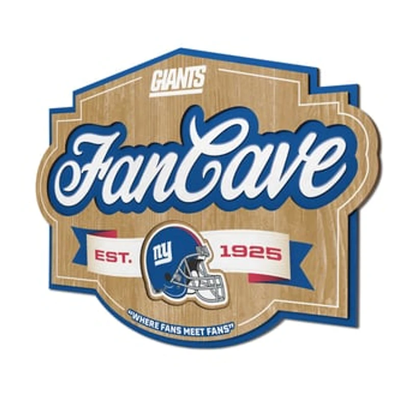 IDNA New York Giants 12.5" x 17" Fan Cave Sign
