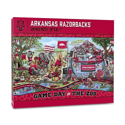 IDNA Arkansas Razorbacks 10.5" x 28" Game Day at the Zoo 500-Piece Puzzle