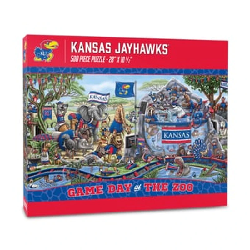 IDNA Kansas Jayhawks 10.5" x 28" Game Day at the Zoo 500-Piece Puzzle
